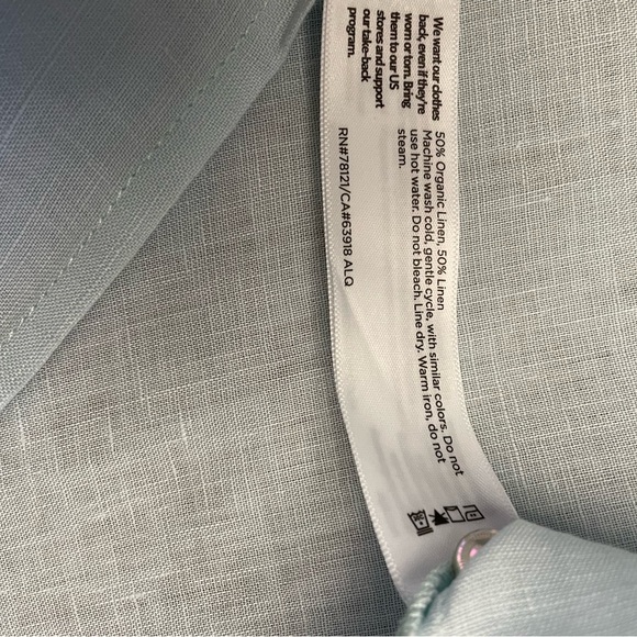 Eileen Fisher relaxed linen button down - Picture 5 of 9